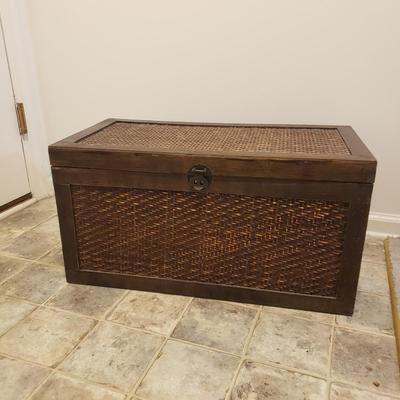LOT 254M: Wicker Style Storage Trunk