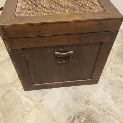 LOT 254M: Wicker Style Storage Trunk