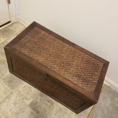 LOT 254M: Wicker Style Storage Trunk