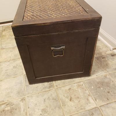 LOT 254M: Wicker Style Storage Trunk