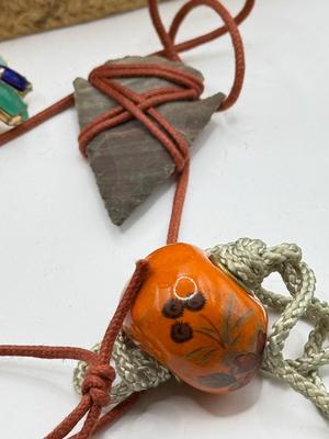 LOT 260J: Arrowhead Necklace, Collection of Bangles, Beaded Bracelets & More