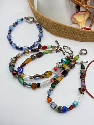 LOT 260J: Arrowhead Necklace, Collection of Bangles, Beaded Bracelets & More