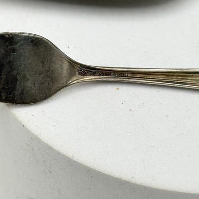 LOT 264J: Sterling 3 Tine Fork (11.15g) & Sterling Handle Serving Utensil w/ Stainless Blade (unweighed)