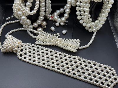 LOT 268J: Vintage "Pearl" Collection: Long Strands, Ties & More