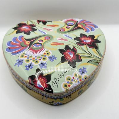 LOT 271K: British Museum Sarcophagi Tins & Brighton Folk Art Heart Tin