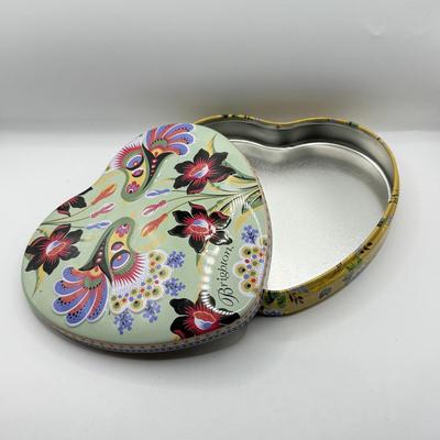 LOT 271K: British Museum Sarcophagi Tins & Brighton Folk Art Heart Tin