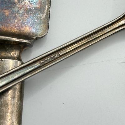 LOT 272L: Wilton Mount Joy Pewter Pitcher full of Silver Plate, Stainless & More Utensils