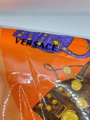 LOT 272L: Orange Versace Bag Scarf w/ Box