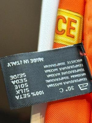 LOT 272L: Orange Versace Bag Scarf w/ Box