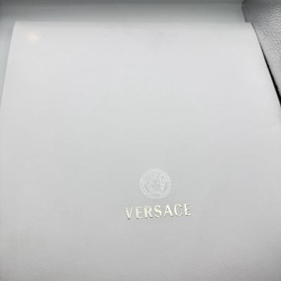 LOT 272L: Orange Versace Bag Scarf w/ Box