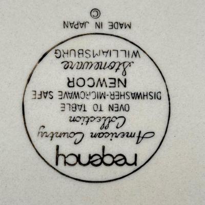 LOT 276K: American Country Collection Newcor Stoneware Williamsburg Plates in 2 Sizes (made in Japan)