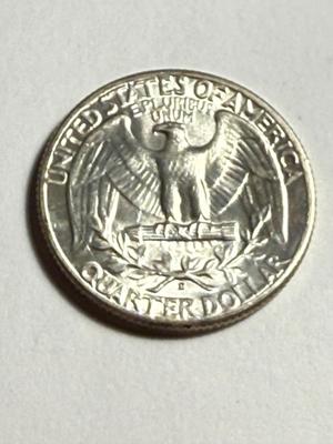 1950-D AU58 CONDITION WASHINGTON SILVER QUARTER AS PICTURED.