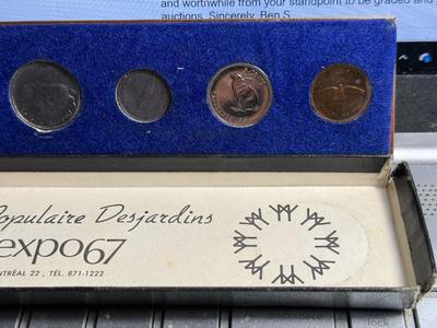Canada 1967 Centennial Commemorative Exposition Silver Set. 6-Coin Set as Pictured.
