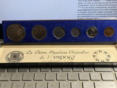 Canada 1967 Centennial Commemorative Exposition Silver Set. 6-Coin Set as Pictured.