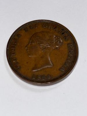 NEW BRUNSWICK (Canadian Province) 1-Penny 1854 Token - Victoria as Pictured.