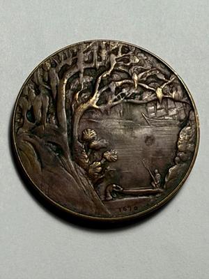 Vintage 1970 South Carolina SC Bronze/Copper Coin Medallion Tricentennial Approx. 1 -1/2" Diameter.