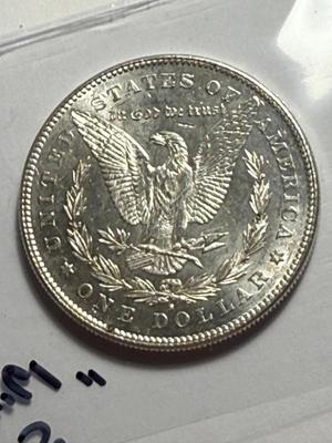 1878-S MS60/61 QUALITY MORGAN SILVER DOLLAR COIN #25 AS PICTURED.