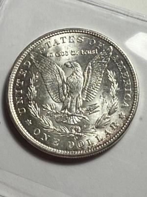 1900-O MS62 QUALITY MORGAN SILVER DOLLAR COIN #24 AS PICTURED.