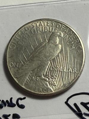 1926-P CIRCULATED CONDITION PEACE SILVER DOLLAR COIN #12 AS PICTURED.