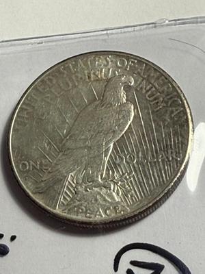 1926-S CIRCULATED CONDITION PEACE SILVER DOLLAR COIN #13 AS PICTURED.