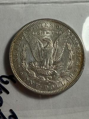 1879-O AU CONDITION CLEANED MORGAN SILVER DOLLAR AS PICTURED COIN #9.