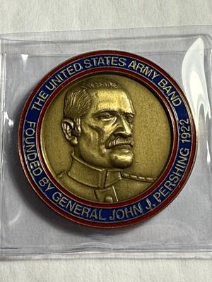 United States Army Band General John J. Pershing 1922 Challenge Large BRONZE Coin/Medal as Pictured.