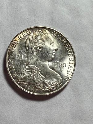 AUSTRIA 1959 UNCIRCULATED 25 SCHILLING SILVER COIN AS PICTURED.