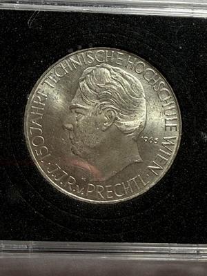 AUSTRIA 1965 UNCIRCULATED 25 SCHILLING SILVER COIN (ASW: 0.3344oz) AS PICTURED.
