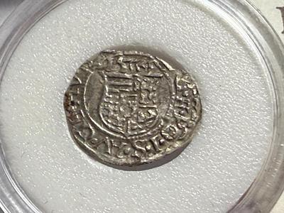 GENUINE HUNGARY 16TH CENTURY MADONNA & CHILD SILVER COIN AS PICTURED.
