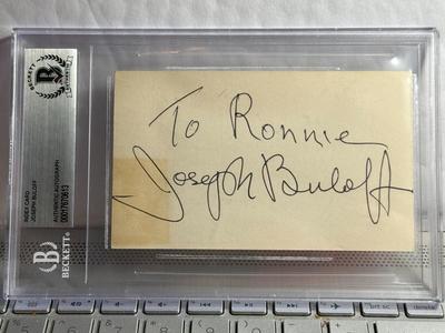 Historic Celebrity Cuts JOSEPH BULOFF Beckett Authentic Autograph as Pictured.