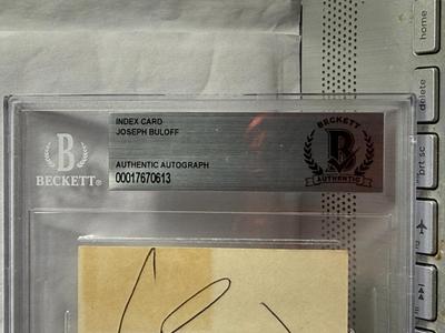 Historic Celebrity Cuts JOSEPH BULOFF Beckett Authentic Autograph as Pictured.