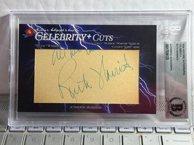 2024 Historic Celebrity Cuts RUTH WARRICK Beckett Authentic Autograph as Pictured.