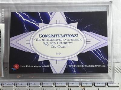 2024 Historic Celebrity Cuts PETER GENNARO Beckett Authentic Autograph as Pictured.