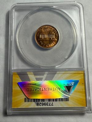 ANACS CERTIFIED 1961-D/D RPM-47 MS65 RED LINCOLN CENT AS PICTURED.