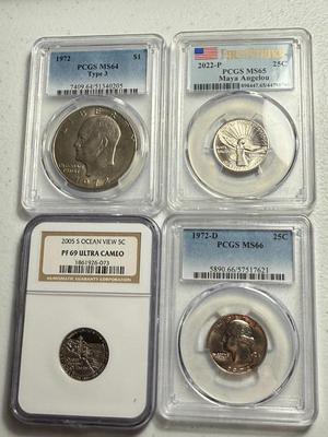 4-ASSORTED PCGS & NGC CERTIFIED COIN LOTS AS PICTURED.