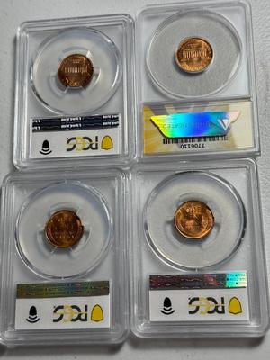 4-ASSORTED PCGS & ANACS CERTIFIED COIN LOTS AS PICTURED.