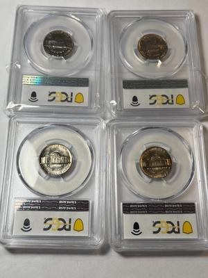 (4) PCGS CERTIFIED 1969-D MS65 CHOICE CONDITION JEFFERSON NICKEL LOT AS PICTURED.
