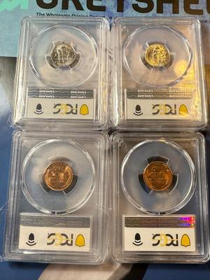 (4) PCGS CERTIFIED 2-1968-D MS66, 1-1958-D MS65 RED, & 1-1955-D MS65 RED COINS AS PICTURED.