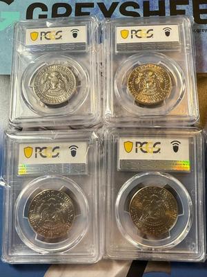 (4) PCGS CERTIFIED 2-2006-P MS65, 1-1977-P MS64, & 1-1987-D MS65 COINS AS PICTURED.