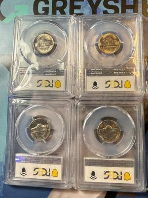 (4) PCGS CERTIFIED 1970-D MS64 JEFFERSON NICKEL COINS AS PICTURED.