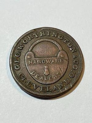 Scarce 1863 Cleveland Ohio. George Worthington Civil War Store Card Token as Pictured.