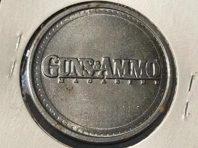 RARE NRA P-08 PISTOL SERIES LUGER COMMEMORATIVE MEDALLION COIN/MEDAL IKE DOLLAR SIZED IN VG PREOWNED CONDITION.