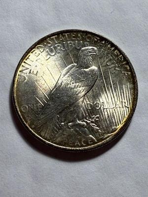 1924-P UNCIRCULATED CONDITION PEACE SILVER DOLLAR AS PICTURED.