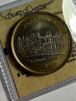CANADA PORT DANIEL 2001 BI-METALLIC $3 TOKEN MINTAGE-1000 SIGNED BY FRANCIS DUMONT AS PICTURED.