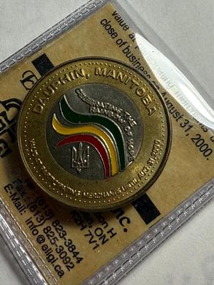 CANADA DAUPHIN, MANITOBA 2000 BI-METALLIC $3 TOKEN MINTAGE-2000 AS PICTURED.