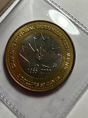 CANADA DAUPHIN, MANITOBA 2000 BI-METALLIC $3 TOKEN MINTAGE-2000 AS PICTURED.