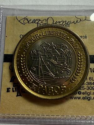 CANADA PABOS 2001 BI-METALLIC $3 TOKEN MINTAGE-1000 SIGNED BY FRANCIS DUMONT AS PICTURED.