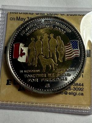 CANADA MANITOULIN 2001/02 BI-METALLIC $20 TOKEN MINTAGE-1000 AS PICTURED.