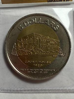 CANADA KERROBERTSASKATCHEWAN 2001 BI-METALLIC $5 TOKEN MINTAGE-50 AS PICTURED.