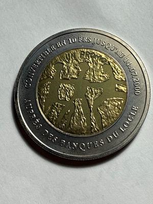 CANADA/FRENCH VILLE DU KOCLE 2000 BI-METALLIC TOKEN MINTAGE-N/A AS PICTURED.